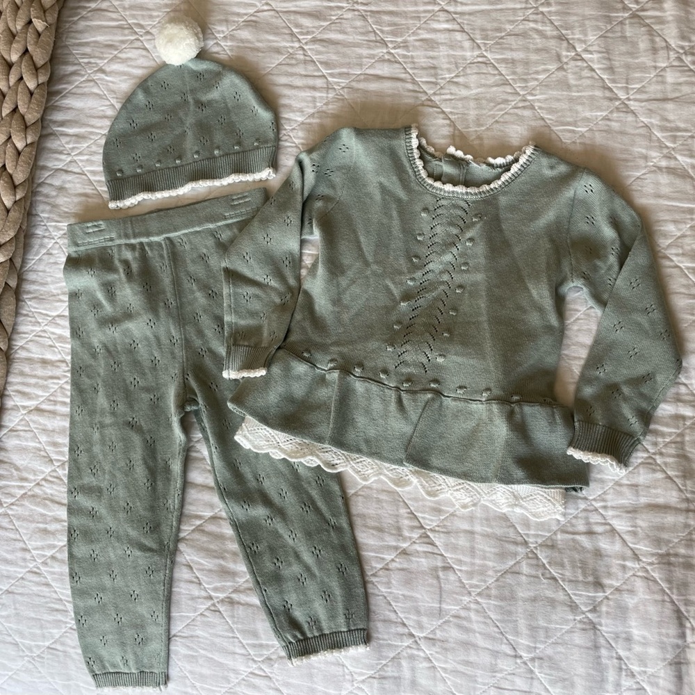 Baby girl set 3 piece 18m